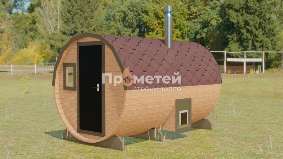 Круглая баня бочка 3 метра