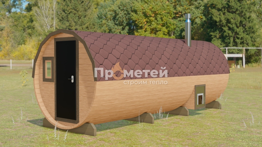 Круглая баня бочка 6 метров