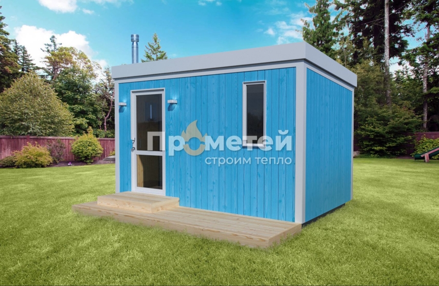 Каркасная баня Дача 2.5x4м