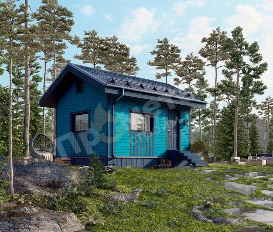 Каркасный дом 5x4 | 20м², 1 этажный