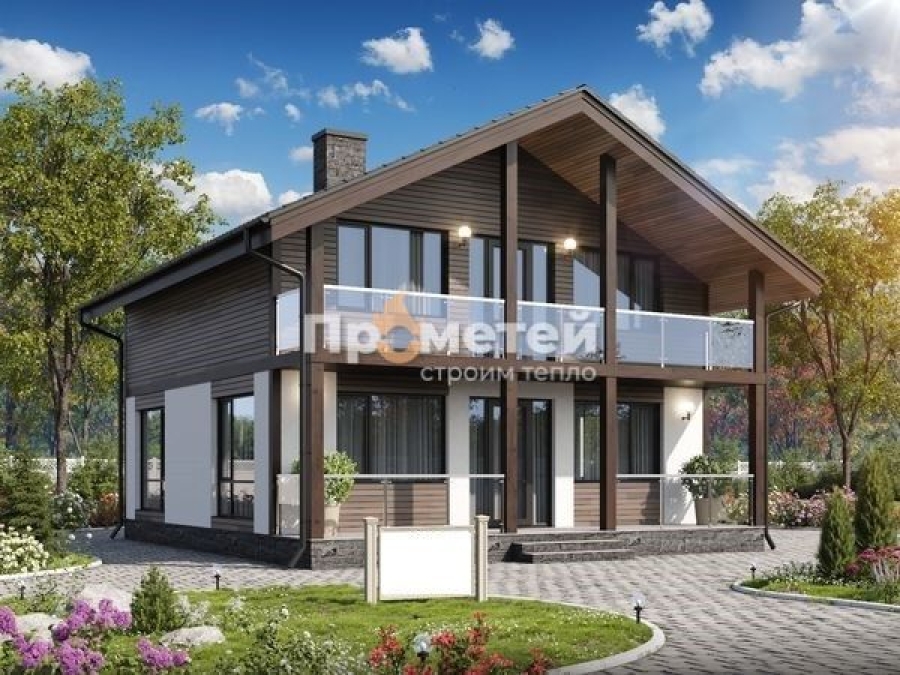 Каркасный дом 9x10 | 180м², 2 этажный