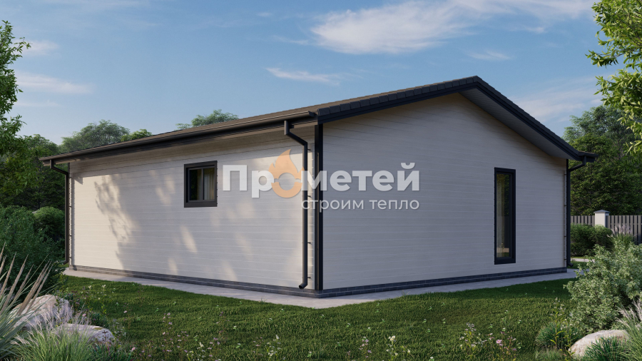Каркасный дом-баня 10x9 | 86м², 1 этажный