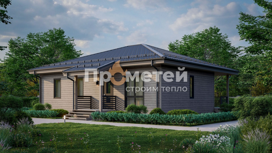 Каркасный дом 12x10.5 | 135.75м², 1 этажный