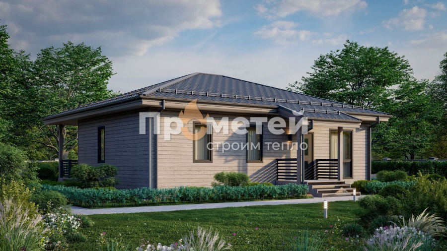 Каркасный дом 12x10.5 | 135.75м², 1 этажный
