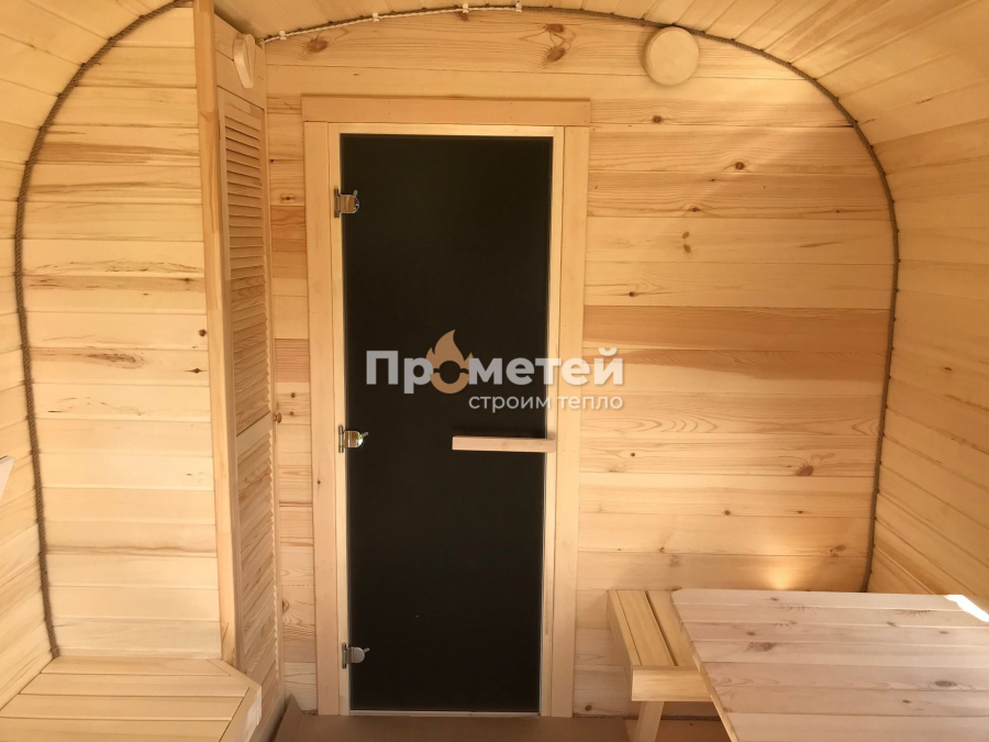 Квадро баня бочка 5.5 метров с террасой