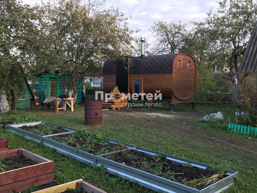Квадро баня бочка 5 метров с боковым входом