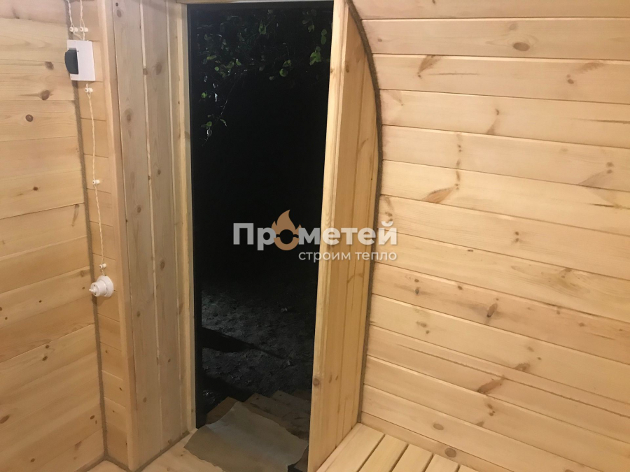 Квадро баня бочка 5 метров с боковым входом