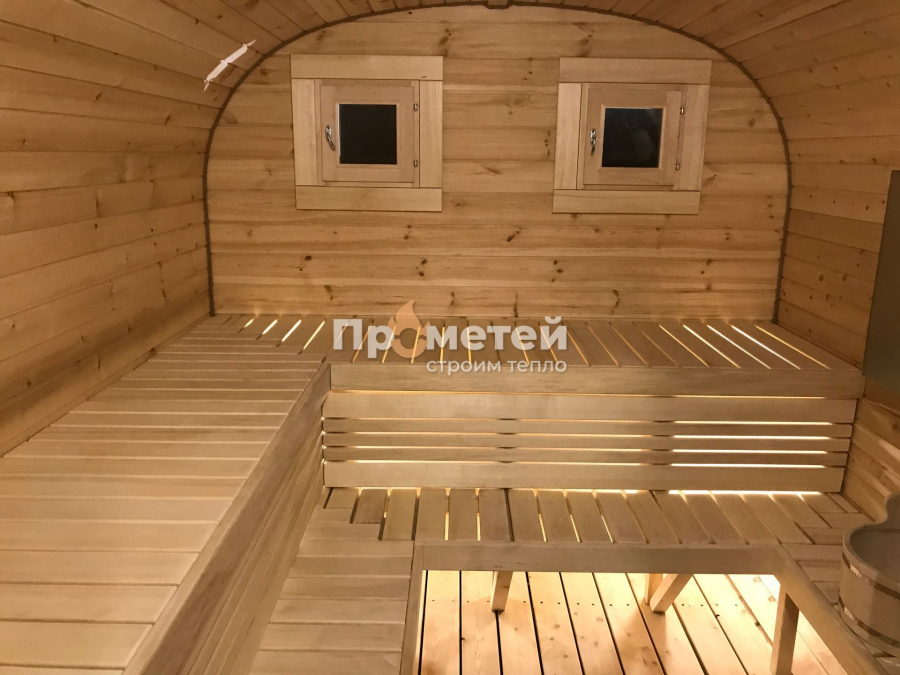 Квадро баня бочка 5 метров с боковым входом