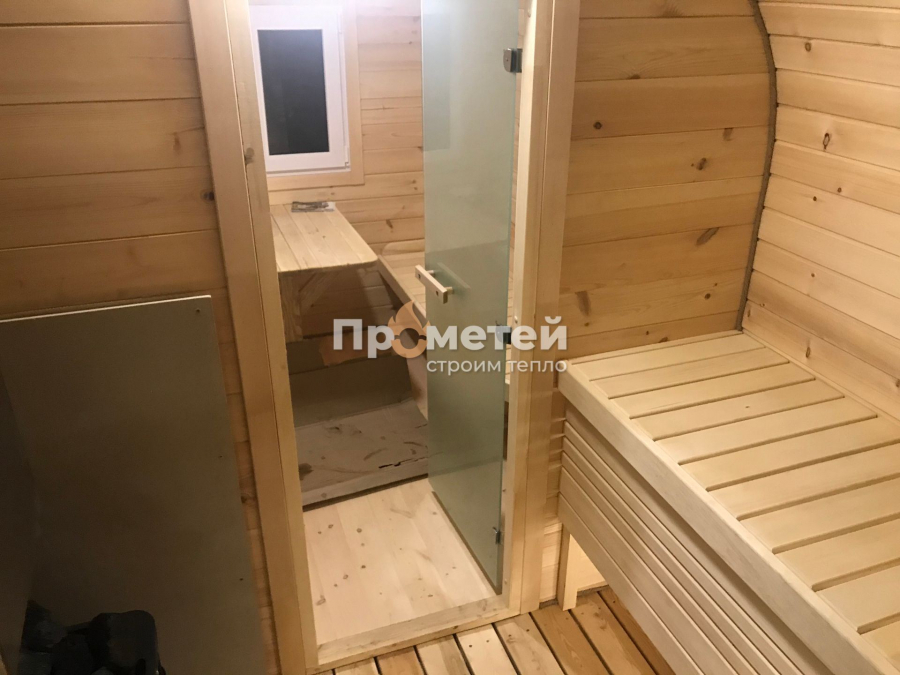 Квадро баня бочка 5 метров с боковым входом