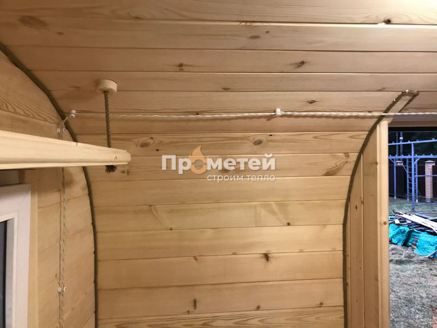 Квадро баня бочка 6 метров с боковым входом