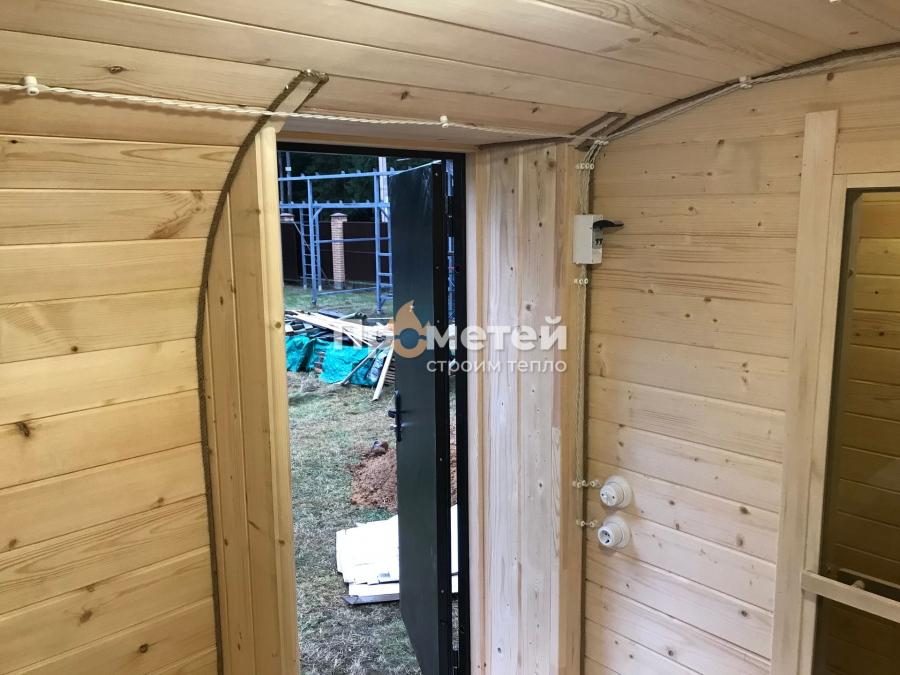 Квадро баня бочка 6 метров с боковым входом
