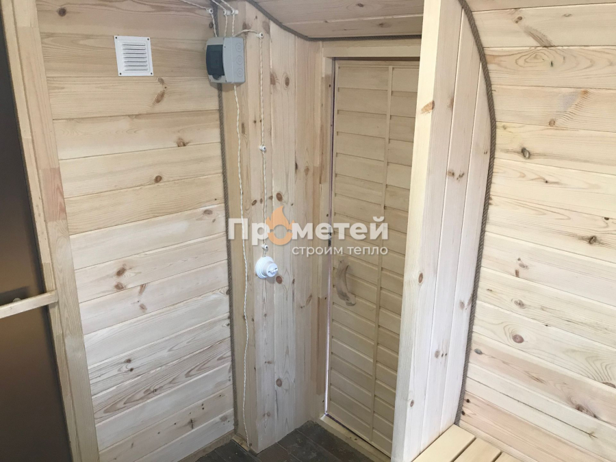 Квадро баня бочка 5 метров с боковым входом