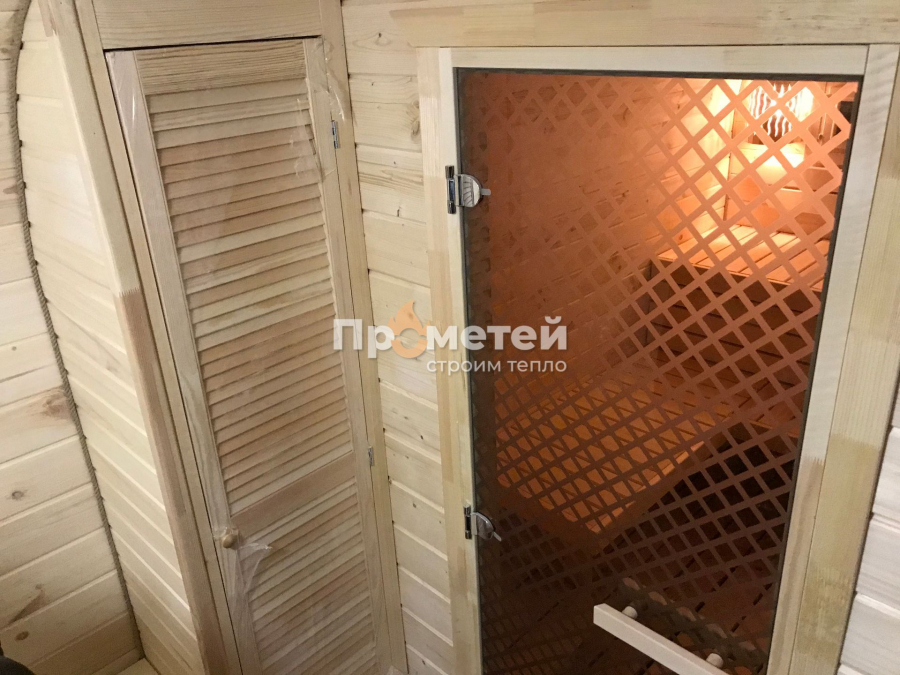 Квадро баня бочка 5 метров с боковым входом
