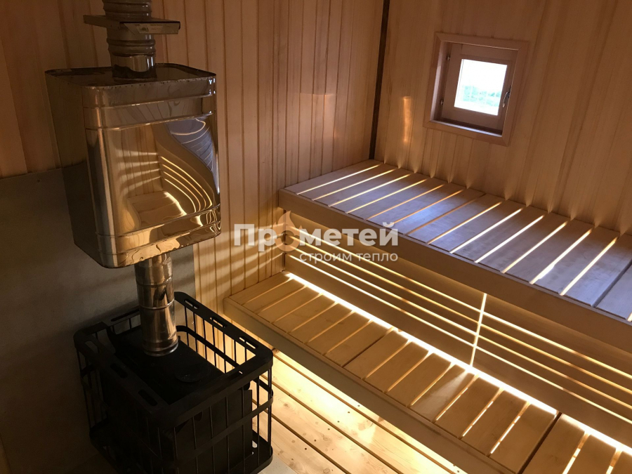 Каркасная баня 2.5x6 метров