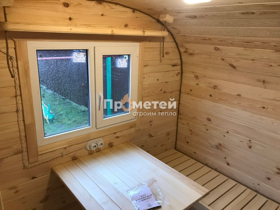 Квадро баня бочка 6 метров с боковым входом