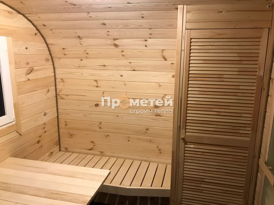 Квадро баня бочка 5 метров с боковым входом