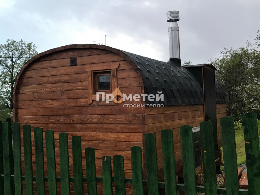 Квадро баня бочка 5 метров с боковым входом
