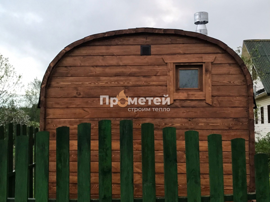 Квадро баня бочка 5 метров с боковым входом