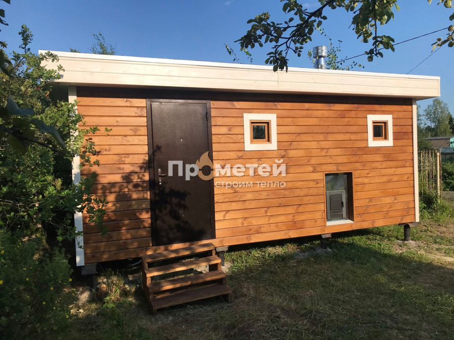 Каркасная баня 2.5x6 метров