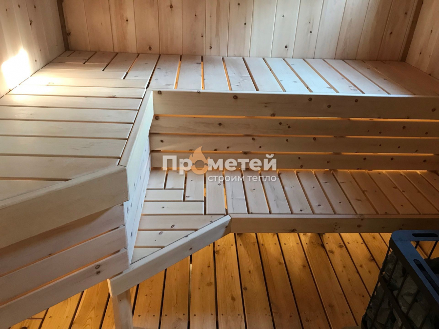 Каркасная баня 2.5x6 метров