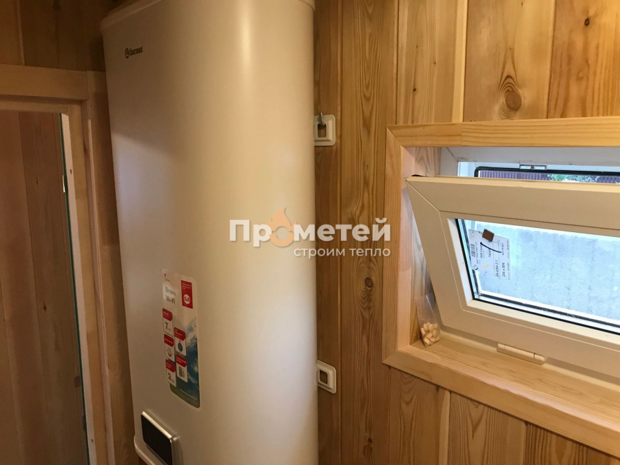 Каркасная баня 3x6 метров с террасой