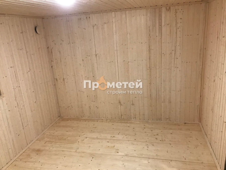 Каркасная баня 4.5x6 метров с террасой