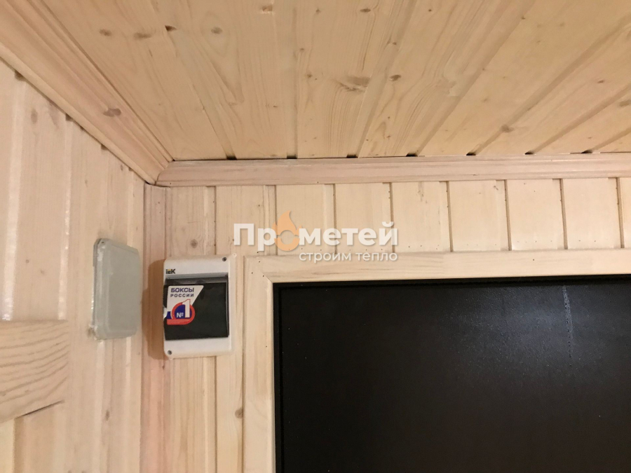 Каркасная баня 4.5x6 метров с террасой