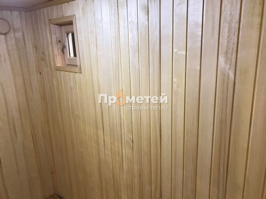 Каркасная баня 4.5x6 метров с террасой