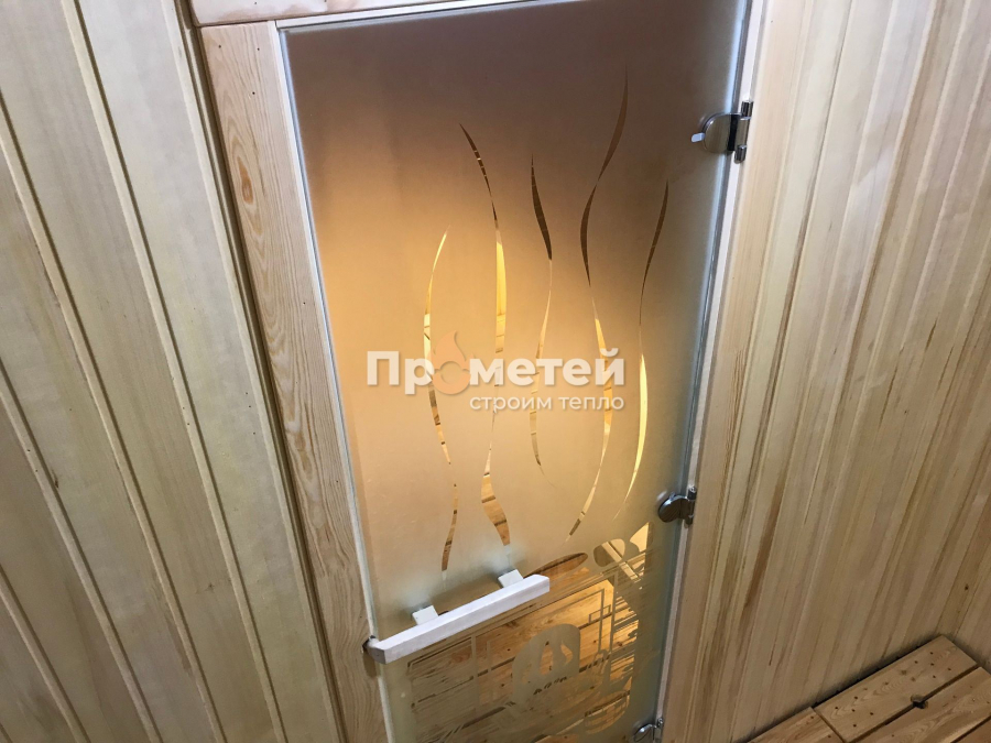 Каркасная баня 4.5x6 метров с террасой