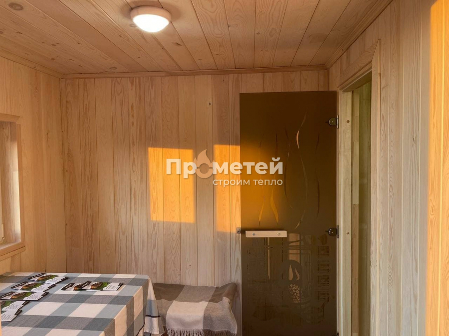Каркасная баня Сканди 2.4x6 метров с террасой
