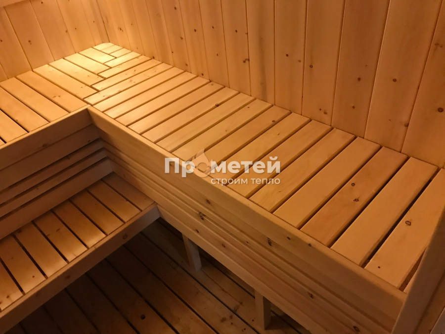 Каркасная баня Норд 2.5x6 метров с навесами