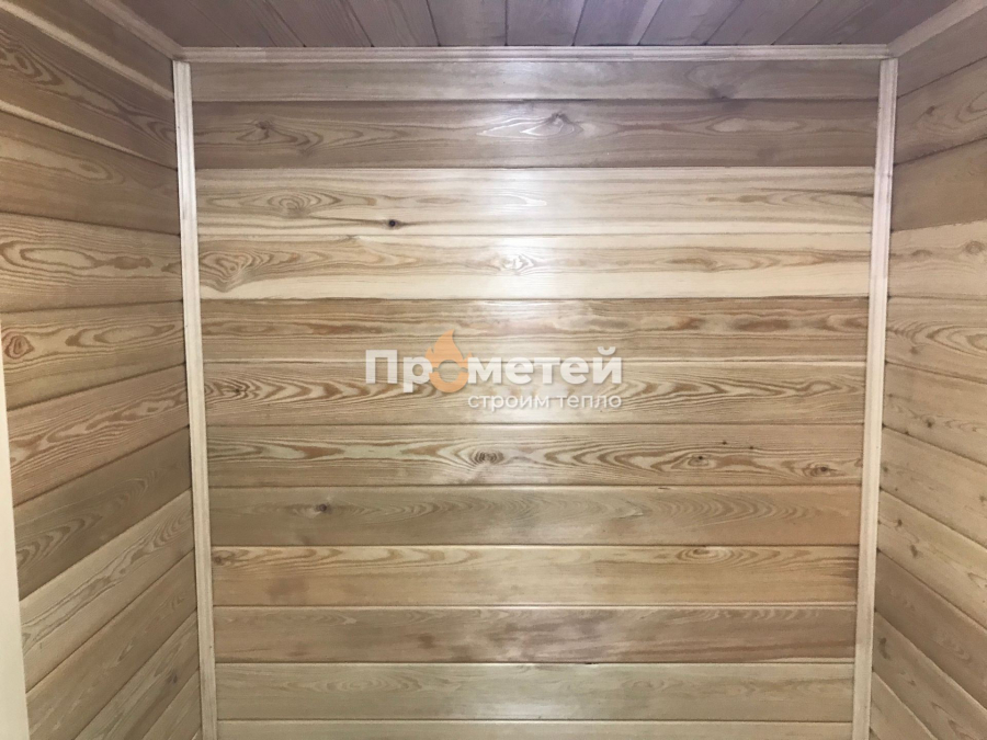 Каркасная баня Норд 2.5x6 метров с навесами