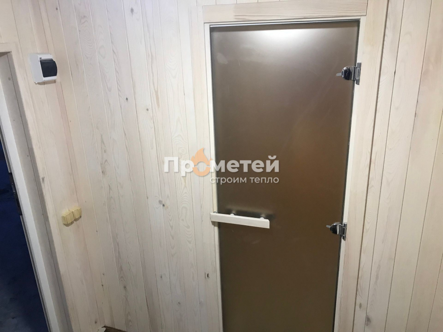 Каркасная баня Норд 2.5x6 метров с навесами