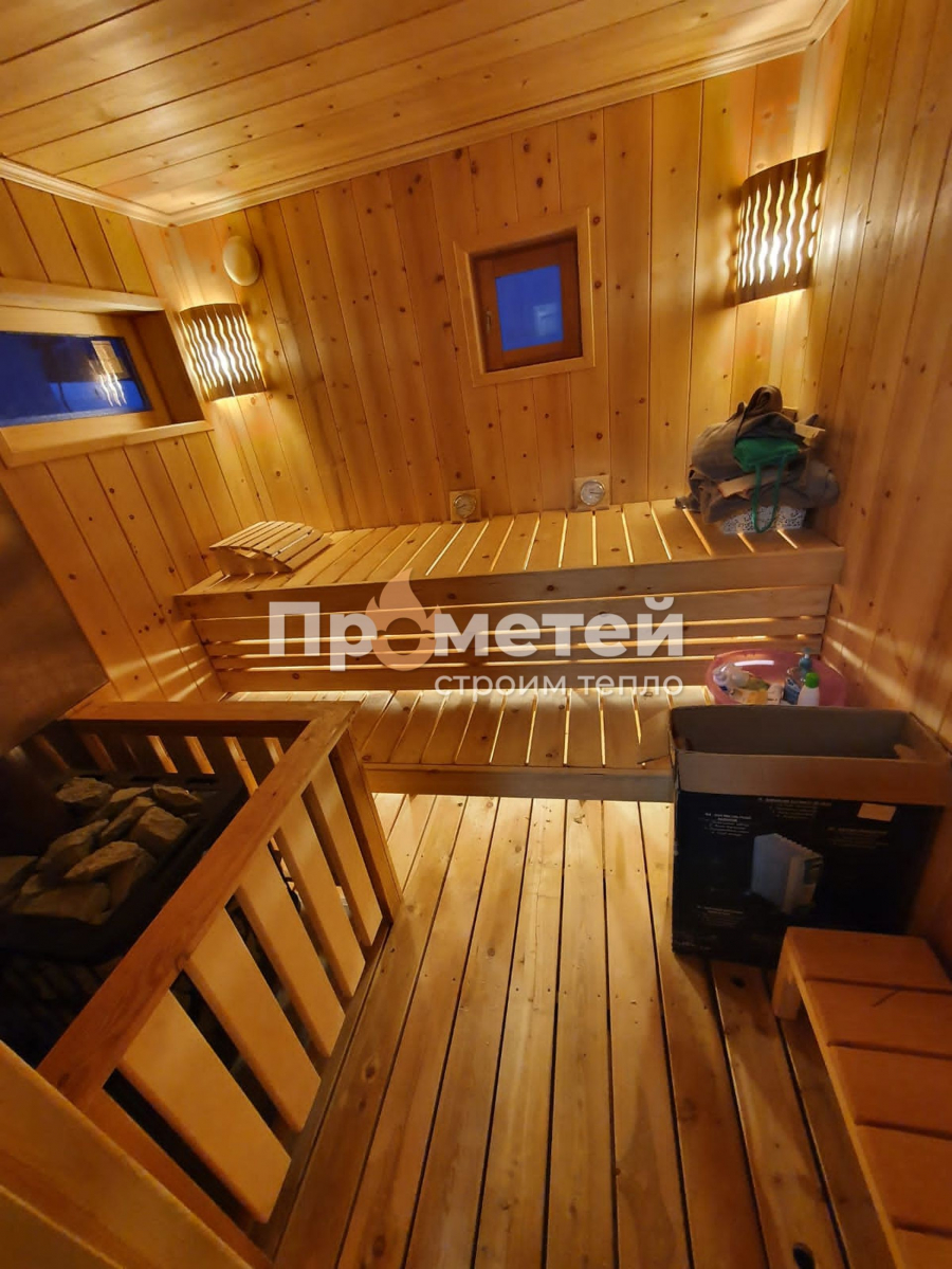 Г-образная каркасная баня Норд 2.5x6 метров с модулем 2.5x3 метра