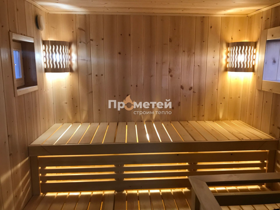 Каркасная баня Норд 2.5x6 метров