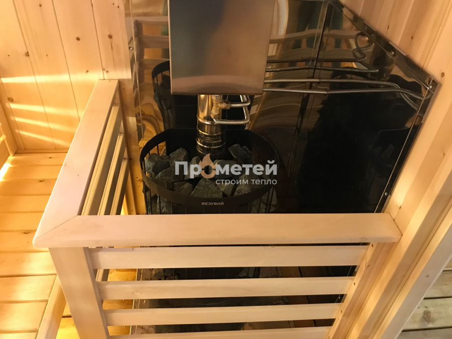 Каркасная баня Норд 2.5x6 метров