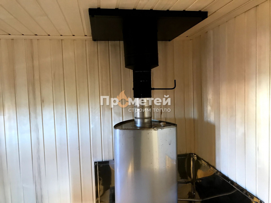 Г-образная каркасная баня Норд 2.5x5 метров с модулем 2.5х3 метра