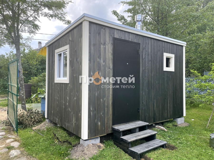 Каркасная баня Дача 2.5x4 метра