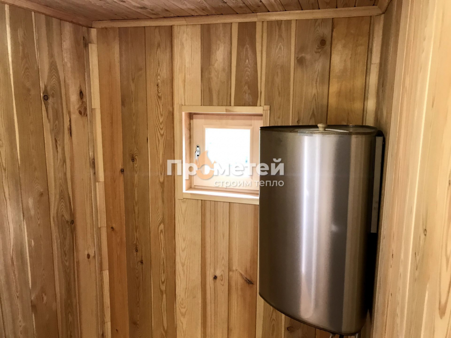 Каркасная баня Норд 2.5x6 метров с террасой