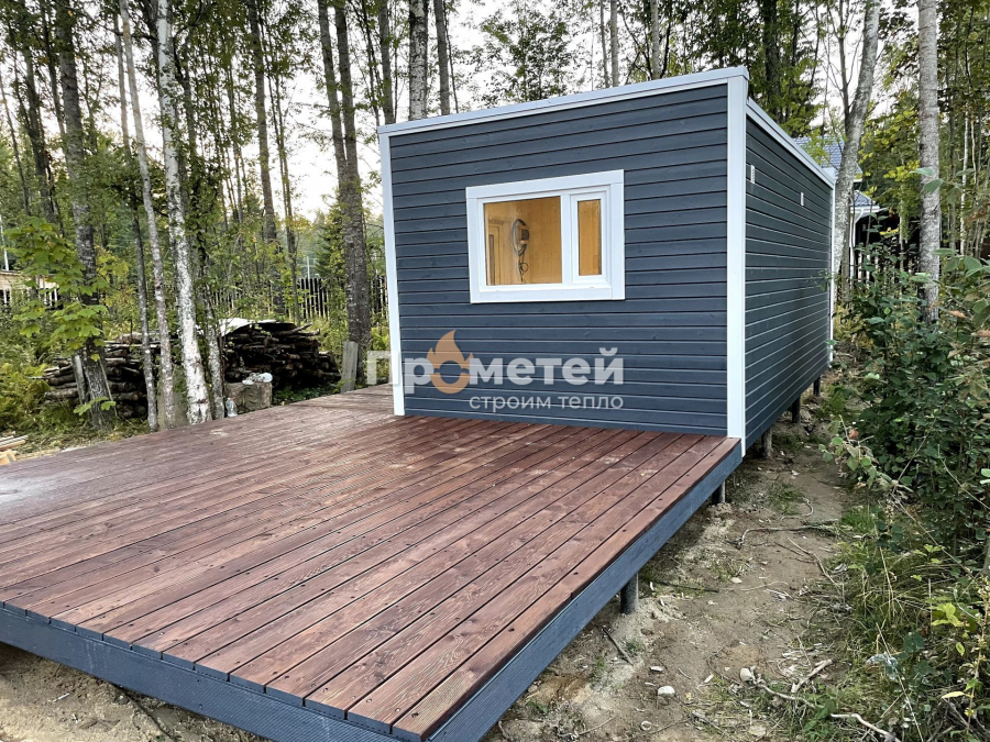 Каркасная баня Норд 3x6 метров