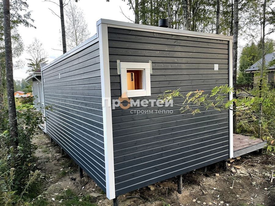 Каркасная баня Норд 3x6 метров