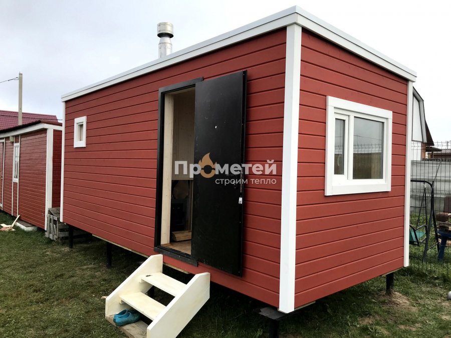 Каркасная баня Сканди 2.4x5 метров