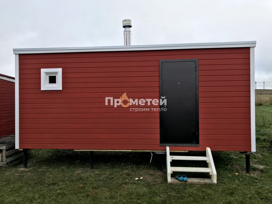Каркасная баня Сканди 2.4x5 метров