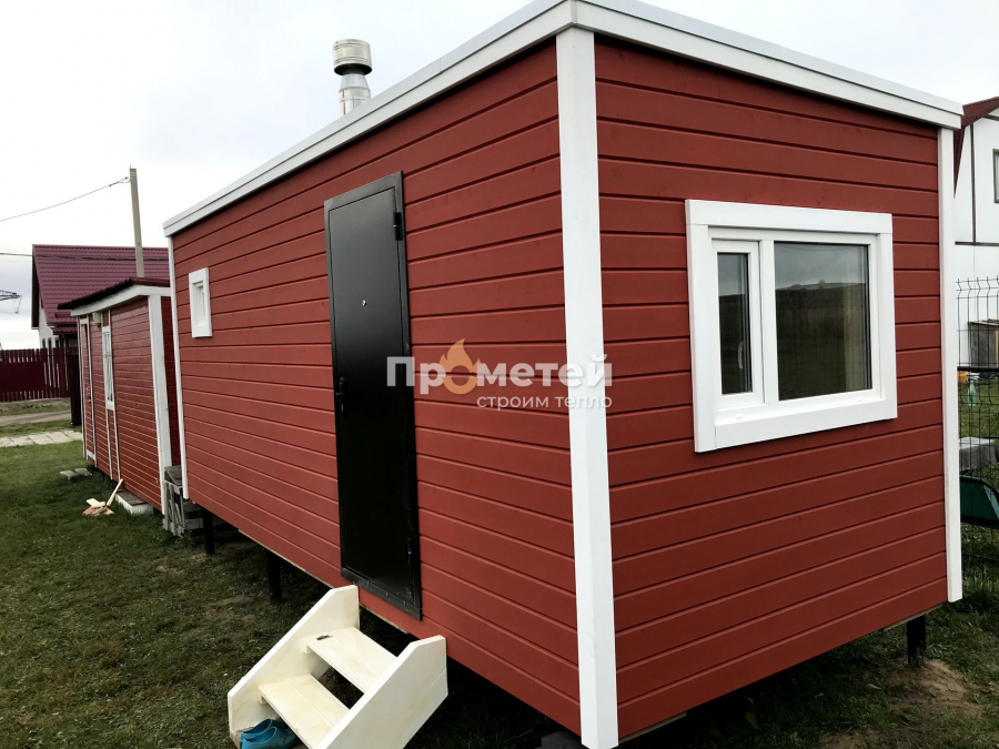 Каркасная баня Сканди 2.4x5 метров