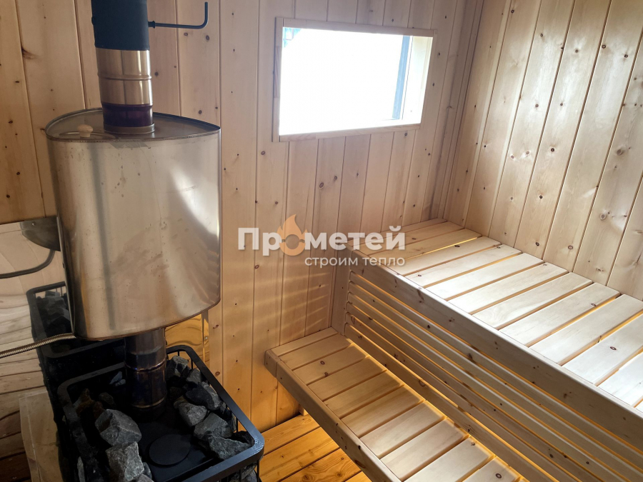 Каркасная баня Норд 2.5x6 метров