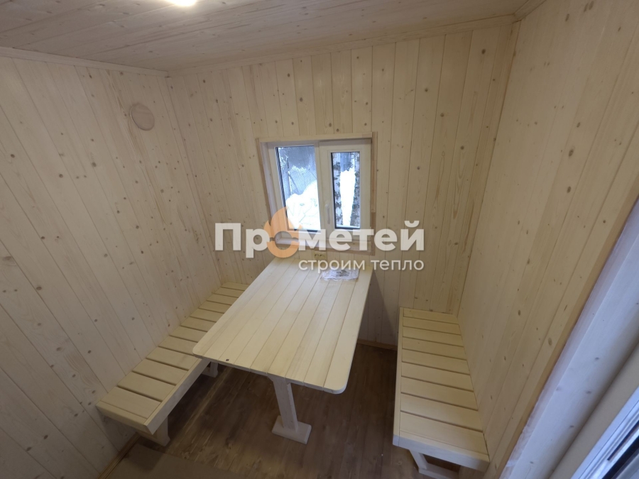 Каркасная баня Норд 2.5x6 метров