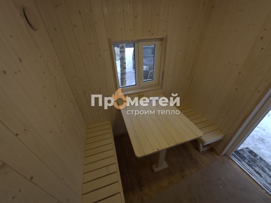 Каркасная баня Норд 2.5x6 метров