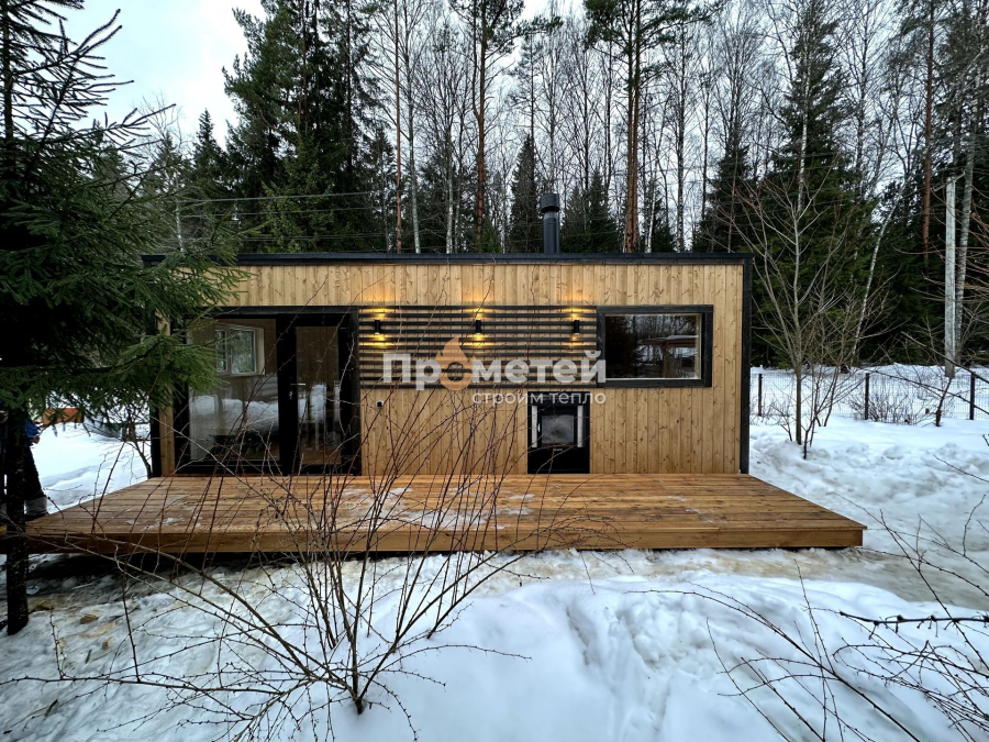 Каркасная баня Норд 2.8x7 метров