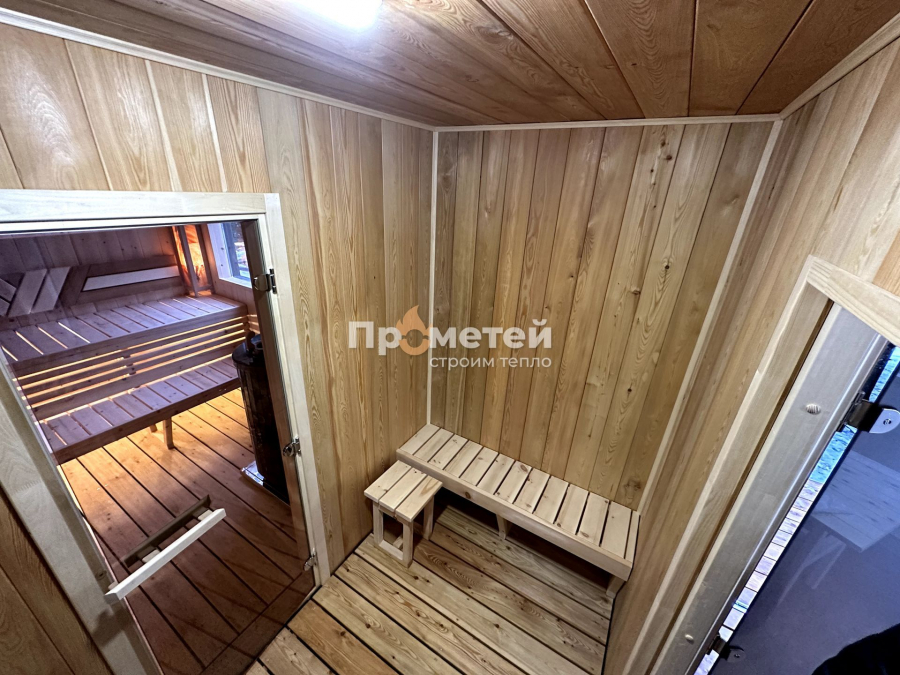 Каркасная баня Норд 2.8x7 метров