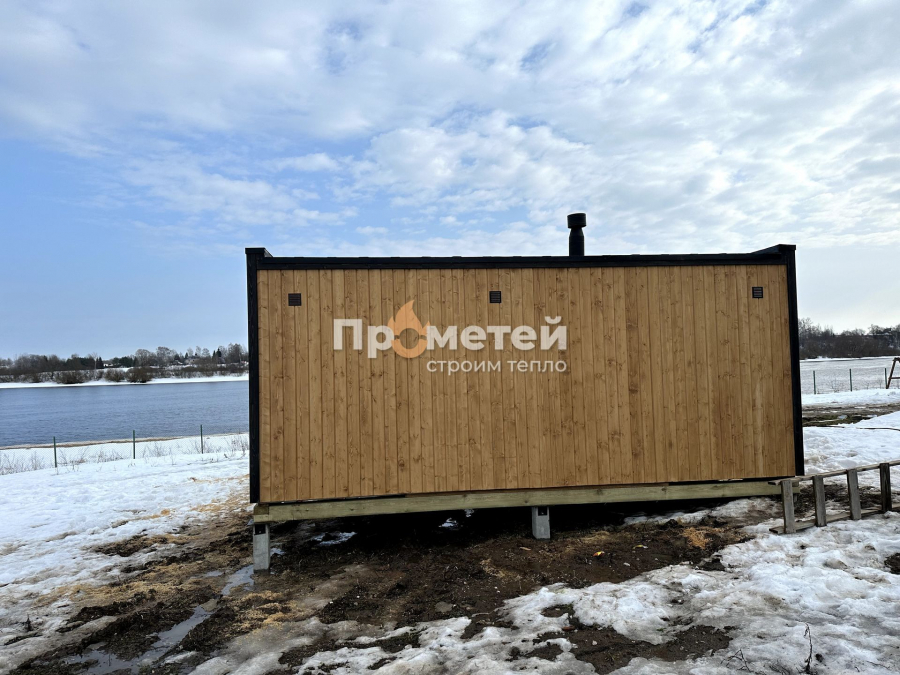 Каркасная баня Норд 2.5x6 метров